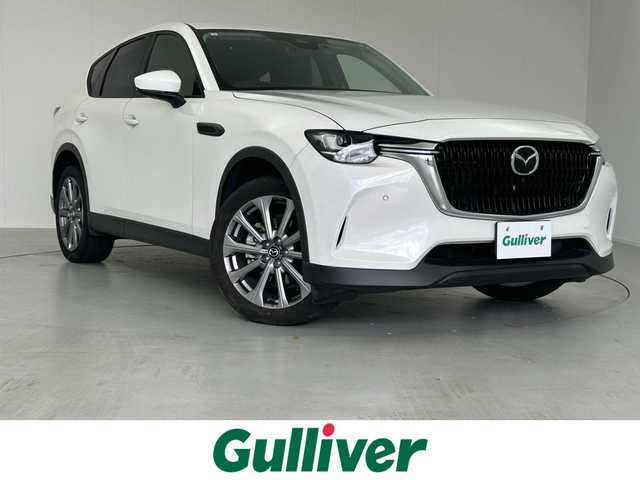 マツダ ＣＸ－６０ XD Lパッケージ 広島県 2023(令5)年 3万km ロジウムホワイトプレミアムメタリック 地上デジタルTVチューナー(フルセグ)/＝＝＝＝＝/純正12.3インチセンターディスプレイ/・AM/FM/USB/Bluetooth/AppleCarPlay/AndroidAuto/360度ビューモニター/ワイヤレス充電/AC100V電源/前席シートヒーター/パワーシート/運転席メモリー機能/ステアリングヒーターステアリングスイッチ/i-ACTIVSENSE/・衝突被害軽減ブレーキ/・車線逸脱警報システム/・パーキングセンサー/パワーバックドア/アイドリングストップ/純正20インチアルミホイール