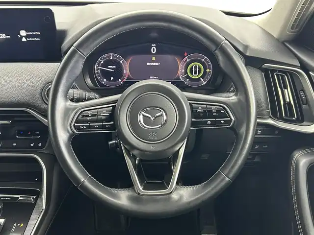 マツダ ＣＸ－６０ XD Lパッケージ 広島県 2023(令5)年 3万km ロジウムホワイトプレミアムメタリック 地上デジタルTVチューナー(フルセグ)/＝＝＝＝＝/純正12.3インチセンターディスプレイ/・AM/FM/USB/Bluetooth/AppleCarPlay/AndroidAuto/360度ビューモニター/ワイヤレス充電/AC100V電源/前席シートヒーター/パワーシート/運転席メモリー機能/ステアリングヒーターステアリングスイッチ/i-ACTIVSENSE/・衝突被害軽減ブレーキ/・車線逸脱警報システム/・パーキングセンサー/パワーバックドア/アイドリングストップ/純正20インチアルミホイール