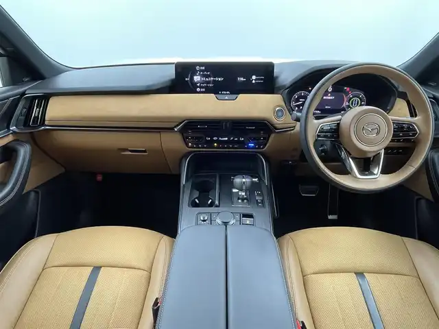 マツダ ＣＸ－６０ XD HV プレミアムスポーツ 福井県 2022(令4)年 1.8万km ロジウムホワイトプレミアムメタリック 純正ナビ　/(Bluetooth/HDMI/USB/AM/FM)/地デジフルセグ/i-ACTIVSENSE/サンルーフ/ETC/レーダークルーズコントロール/バックカメラ/アラウンドビューモニター/パワーバックドア/ステアリングリモコン/シートメモリー機能/前席シートヒーター・ベンチレーション/後席シートヒーター/ステアリングヒーター/プッシュスタート/ドライブモードセレクト/アイドリングストップ/電子パーキングシステム/オートブレーキホールド/BOSEプレミアムサウンド/ブラインドスポットモニター/純正20インチアルミホイール/ヘッドライトウォッシャー/ウィンカーミラー/オートHIDヘッドライト/オートマチックハイビーム/本革巻きステアリング/AC100V/純正ドアバイザー/純正フロアマット/レザーシート/トノカバー/ダブル・サイド・エアバッグ
