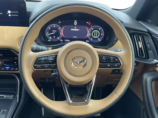 マツダ ＣＸ－６０ XD HV プレミアムスポーツ 福井県 2022(令4)年 1.8万km ロジウムホワイトプレミアムメタリック 純正ナビ　/(Bluetooth/HDMI/USB/AM/FM)/地デジフルセグ/i-ACTIVSENSE/サンルーフ/ETC/レーダークルーズコントロール/バックカメラ/アラウンドビューモニター/パワーバックドア/ステアリングリモコン/シートメモリー機能/前席シートヒーター・ベンチレーション/後席シートヒーター/ステアリングヒーター/プッシュスタート/ドライブモードセレクト/アイドリングストップ/電子パーキングシステム/オートブレーキホールド/BOSEプレミアムサウンド/ブラインドスポットモニター/純正20インチアルミホイール/ヘッドライトウォッシャー/ウィンカーミラー/オートHIDヘッドライト/オートマチックハイビーム/本革巻きステアリング/AC100V/純正ドアバイザー/純正フロアマット/レザーシート/トノカバー/ダブル・サイド・エアバッグ