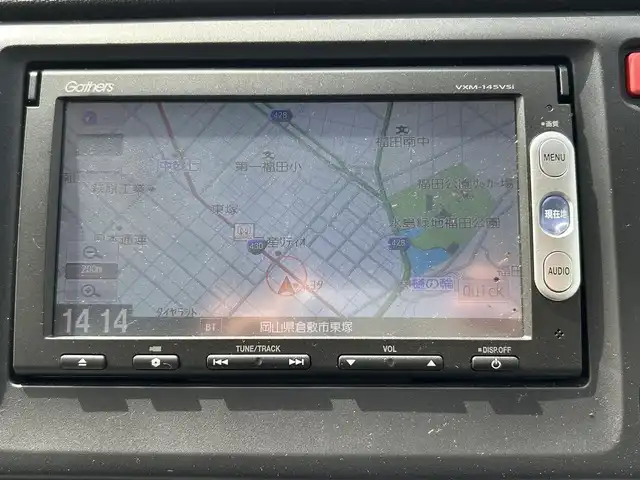 ホンダ Ｎ ＷＧＮ カスタム G 岡山県 2014(平26)年 4.6万km プレミアムゴールドパープルパール 登録時45175km/メモリナビ/ワンセグTV/Bluetooth接続/バックカメラ /シティブレーキアクティブシステム/ETC/プッシュスタート/スマートキー /オートライト /純正アルミホイール /フルフラットシート/ＡＢＳ /横滑り防止装置 /ＡＡＣ