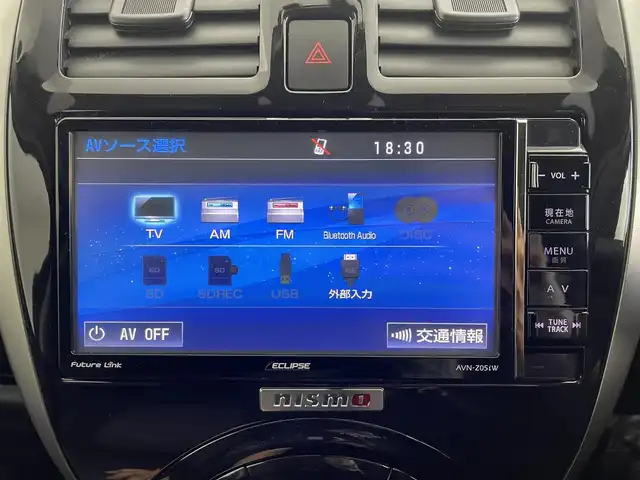 日産 マーチ ニスモ 大分県 2016(平28)年 10.9万km ピュアブラック 社外ナビ/（ＣＤ/フルセグ/DVD/Bluetooth）/ETC/純正１６インチＡＷ/革巻きステアリング/プッシュスタート/スマートキー/オートライト/ヘッドライトレベライザー/オートエアコン/オートリトラミラー/取扱説明書