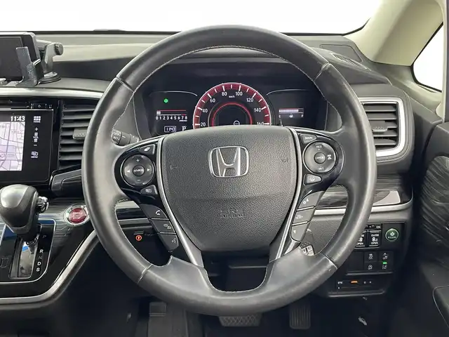 ホンダ オデッセイ アブソルート EX ADV 大分県 2015(平27)年 7.4万km ホワイトオーキッドパール 純正ナビ/（フルセグ/CD/DVD/Bluetooth）/全方位カメラ/フリップダウンモニター/ビルトインETC/前方ドライブレコーダー/衝突軽減ブレーキ/ブラインドスポットモニター/レーダークルーズコントロール/レザーシート/前席シートヒーター/運転席パワーシート/両側パワースライドドア/ステアリングスイッチ/保証書・取扱説明書/カーテンエアバッグ