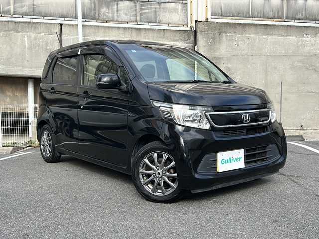 ホンダ Ｎ ＷＧＮ G スタイリッシュパッケージ 愛知県 2015(平27)年 3.5万km スマートブラック ワンオーナー/ハーフレザーシート/純正ディスプレイオーディオ(Gathers WX-151C)/ワンセグTV・CD・FM・AM・ipod・USB・HDMI/バックカメラ/クルーズコントロール/HIDヘッドライト/プッシュスタート/スマートキー/ECONスイッチ/アイドｆリングストップ/ステアリングスイップ/純正フロアマット/純正ドアバイザー/横滑り防止/保証書/取扱説明書/スペアキー