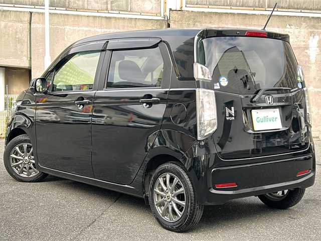 ホンダ Ｎ ＷＧＮ G スタイリッシュパッケージ 愛知県 2015(平27)年 3.5万km スマートブラック ワンオーナー/ハーフレザーシート/純正ディスプレイオーディオ(Gathers WX-151C)/ワンセグTV・CD・FM・AM・ipod・USB・HDMI/バックカメラ/クルーズコントロール/HIDヘッドライト/プッシュスタート/スマートキー/ECONスイッチ/アイドｆリングストップ/ステアリングスイップ/純正フロアマット/純正ドアバイザー/横滑り防止/保証書/取扱説明書/スペアキー