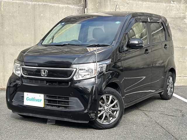 ホンダ Ｎ ＷＧＮ G スタイリッシュパッケージ 愛知県 2015(平27)年 3.5万km スマートブラック ワンオーナー/ハーフレザーシート/純正ディスプレイオーディオ(Gathers WX-151C)/ワンセグTV・CD・FM・AM・ipod・USB・HDMI/バックカメラ/クルーズコントロール/HIDヘッドライト/プッシュスタート/スマートキー/ECONスイッチ/アイドｆリングストップ/ステアリングスイップ/純正フロアマット/純正ドアバイザー/横滑り防止/保証書/取扱説明書/スペアキー