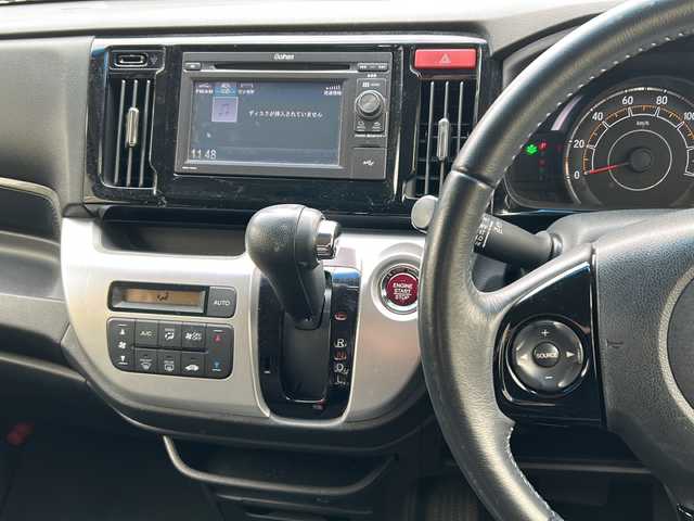 ホンダ Ｎ ＷＧＮ G スタイリッシュパッケージ 愛知県 2015(平27)年 3.5万km スマートブラック ワンオーナー/ハーフレザーシート/純正ディスプレイオーディオ(Gathers WX-151C)/ワンセグTV・CD・FM・AM・ipod・USB・HDMI/バックカメラ/クルーズコントロール/HIDヘッドライト/プッシュスタート/スマートキー/ECONスイッチ/アイドｆリングストップ/ステアリングスイップ/純正フロアマット/純正ドアバイザー/横滑り防止/保証書/取扱説明書/スペアキー