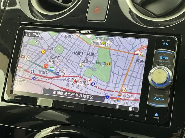 日産 ノート e－パワー X 福岡県 2017(平29)年 3.5万km スーパーブラック 社外ナビ（ＢＴ，フルセグＴＶ）　/バックカメラ　/ＥＴＣ　/衝突被害軽減ブレーキ　/レーンキープ　/横滑り防止装置　/社外１４インチアルミホイール　/エンジンスタートボタン　/純正フロアマット　/ＬＥＤヘッドライト