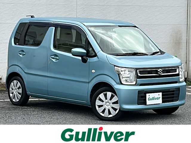 スズキ ワゴンＲ FA 千葉県 2018(平30)年 8万km フィズブルーパールメタリック ナビＡＶＩＣ－ＲＺ８１０　ＢＴ　ＭＳＶ　フルセグＴＶ　ＤＶＤ　セキュリティアラーム　キーレス　マット　バイザー　リアプライバシーガラス　横滑り防止　フィズブルーパールメタリック