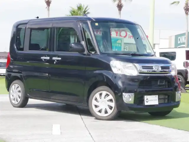 ダイハツ タント X ターボ SA 千葉県 2014(平26)年 5.4万km ブラックマイカメタリック スマートアシスト/エコアイドル/左パワースライドドア/右イージークローザードア/純正メモリーナビ/地デジTV/【DVD/CD再生機能　Bluetooth接続】/バックカメラ/ETC/フォグライト/キーフリーシステム