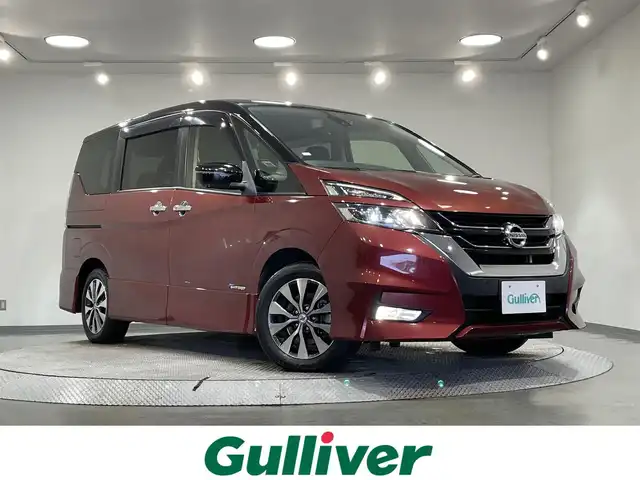 日産 セレナ ハイウェイスター 愛知県 2016(平28)年 7万km マルーンレッド 2トーン 純正９インチナビ/プロパイロット/アラウンドビューモニター/両側パワースライドドア/ハンズフリーオートスライドドア/インテリジェントパーキングアシスト/衝突軽減ブレーキ/車線逸脱警報/クリアランスソナー/電動パーキングブレーキ/ブレーキホールド/デジタルインナーミラー/前後ドライブレコーダー/ビルトインＥＴＣ/アクセサリーソケット/ＩＳＯＦＩＸ/純正フロアマット/純正16インチアルミホイール