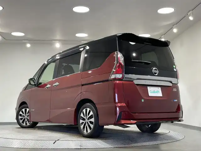 日産 セレナ ハイウェイスター 愛知県 2016(平28)年 7万km マルーンレッド 2トーン 純正９インチナビ/プロパイロット/アラウンドビューモニター/両側パワースライドドア/ハンズフリーオートスライドドア/インテリジェントパーキングアシスト/衝突軽減ブレーキ/車線逸脱警報/クリアランスソナー/電動パーキングブレーキ/ブレーキホールド/デジタルインナーミラー/前後ドライブレコーダー/ビルトインＥＴＣ/アクセサリーソケット/ＩＳＯＦＩＸ/純正フロアマット/純正16インチアルミホイール