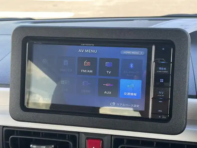 ダイハツ ムーヴ キャンバス ストライプス G 福岡県 2023(令5)年 1万km シャイニングホワイトパール/レーザーブルークリスタルシャイン 社外ナビ(フルセグTV/CD/DVD/BT)/全方位モニター/両側パワスラ/LEDヘッドライト/コーナーセンサー/シートヒーター/レーンキープアシスト/衝突軽減/スマートキー/プッシュスタート/スペアキー1本/取扱説明書/保証書