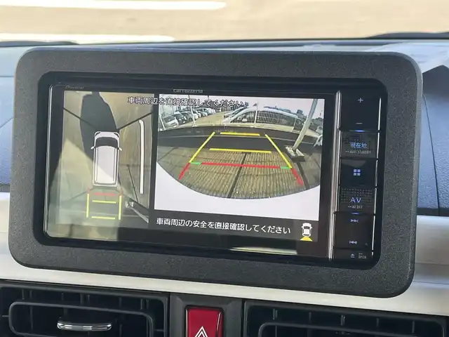 ダイハツ ムーヴ キャンバス ストライプス G 福岡県 2023(令5)年 1万km シャイニングホワイトパール/レーザーブルークリスタルシャイン 社外ナビ(フルセグTV/CD/DVD/BT)/全方位モニター/両側パワスラ/LEDヘッドライト/コーナーセンサー/シートヒーター/レーンキープアシスト/衝突軽減/スマートキー/プッシュスタート/スペアキー1本/取扱説明書/保証書