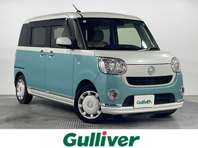 ダイハツ ムーヴ キャンバス X メイクアップ リミテッド SAⅢ 広島県 2019(平31)年 3.7万km パールホワイトⅢ/ファインミントメタリック 2トーン 社外ナビ（MDV-D306BT）/・フルセグTV/・Bluetooth/・CD/DVD/両側電動パワースライドドア/全方位モニター/スマートアシスト3/・・衝突回避支援ブレーキ機能/・衝突警報機能/・誤発進抑制制御機能/・先行車発信お知らせ機能/・オートハイビーム/ETC/ドラレコ/コーナーセンサー