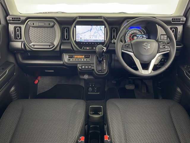 スズキ ハスラー タフワイルド 秋田県 2024(令6)年 0.4万km オフブルーメタリック/ブラック 2トーン 4WD/純正メモリナビ/(フルセグTV/Bluetooth/DVD/CD/CarPlay/AndroidAuto)/全周囲カメラ/レーダークルーズコントロール/レーンキープアシスト/衝突被害軽減システム/横滑防止機能/ダウンヒルアシストコントロール/アイドリングストップ/前後ドライブレコーダー/プッシュスタート/スマートキー/オートライト/LEDヘッドライト/フォグランプ/オートマチックハイビーム/革巻ステアリング/ステアリングリモコン/前席シートヒーター/ビルトインETC/後方コーナーセンサー/ルーフレール/純正フロアマット/純正アルミホイール/取扱説明書/保証書