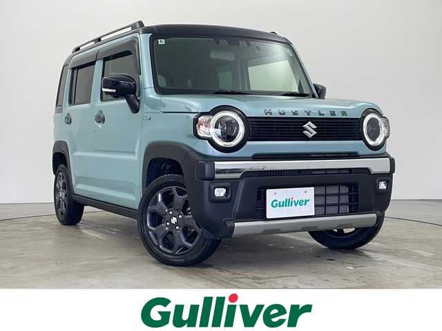 スズキ ハスラー タフワイルド 秋田県 2024(令6)年 0.4万km オフブルーメタリック/ブラック 2トーン 4WD/純正メモリナビ/(フルセグTV/Bluetooth/DVD/CD/CarPlay/AndroidAuto)/全周囲カメラ/レーダークルーズコントロール/レーンキープアシスト/衝突被害軽減システム/横滑防止機能/ダウンヒルアシストコントロール/アイドリングストップ/前後ドライブレコーダー/プッシュスタート/スマートキー/オートライト/LEDヘッドライト/フォグランプ/オートマチックハイビーム/革巻ステアリング/ステアリングリモコン/前席シートヒーター/ビルトインETC/後方コーナーセンサー/ルーフレール/純正フロアマット/純正アルミホイール/取扱説明書/保証書