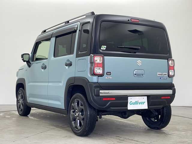 スズキ ハスラー タフワイルド 秋田県 2024(令6)年 0.4万km オフブルーメタリック/ブラック 2トーン 4WD/純正メモリナビ/(フルセグTV/Bluetooth/DVD/CD/CarPlay/AndroidAuto)/全周囲カメラ/レーダークルーズコントロール/レーンキープアシスト/衝突被害軽減システム/横滑防止機能/ダウンヒルアシストコントロール/アイドリングストップ/前後ドライブレコーダー/プッシュスタート/スマートキー/オートライト/LEDヘッドライト/フォグランプ/オートマチックハイビーム/革巻ステアリング/ステアリングリモコン/前席シートヒーター/ビルトインETC/後方コーナーセンサー/ルーフレール/純正フロアマット/純正アルミホイール/取扱説明書/保証書