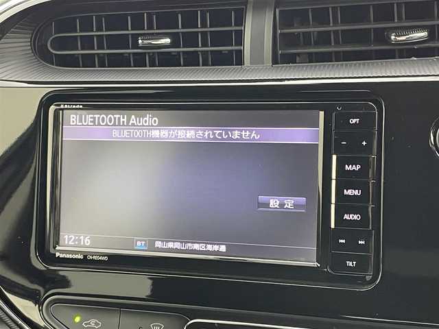 トヨタ アクア S スタイルブラック 岡山県 2018(平30)年 11.3万km ダークブルーマイカ プリクラッシュセーフティー/レーンキープアシスト/社外SDナビゲーション/(CD/DVD/SD/BT/USB/デジタルTV)/バックモニター/ビルトインETC/社外ドライブレコーダー前方/LEDヘッド＆フォグランプ