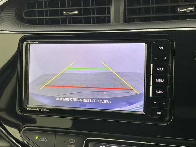 トヨタ アクア S スタイルブラック 岡山県 2018(平30)年 11.3万km ダークブルーマイカ プリクラッシュセーフティー/レーンキープアシスト/社外SDナビゲーション/(CD/DVD/SD/BT/USB/デジタルTV)/バックモニター/ビルトインETC/社外ドライブレコーダー前方/LEDヘッド＆フォグランプ
