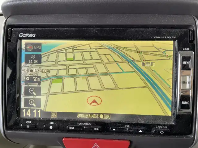 ホンダ Ｎ ＢＯＸ G Lパッケージ 群馬県 2012(平24)年 8.3万km クールミストメタリック 純正７インチナビ　バックカメラ　片側パワースライドドア　ヘッドライトレベライザー　ベンチシート　横滑り防止装置　オートエアコン　スマートキー　プッシュスタート　電動格納ミラー　ＡＢＳ　禁煙車