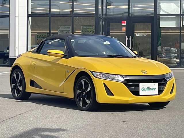 ホンダ Ｓ６６０ α 青森県 2015(平27)年 2.5万km カーニバルイエローⅡ ・6速MT/・スマートキー/・プッシュスタート/・クルーズコントロール/・無限シフトノブ/・横滑り防止/・オートライト/・タコメーター/・社外フロアマット/・ETC/・純正16AW