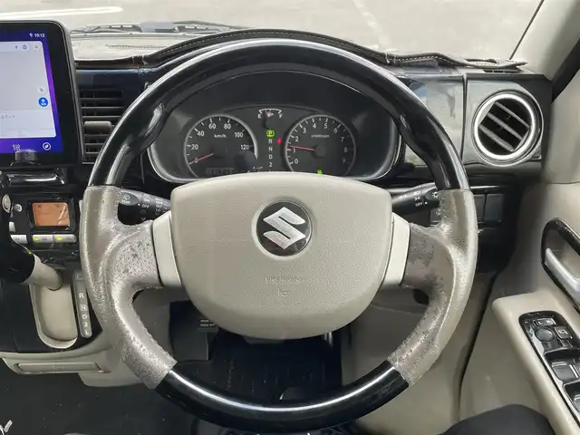 スズキ エブリィ ワゴン PZターボ 長崎県 2013(平25)年 11.7万km ブルーイッシュブラックパール3 社外ディスプレイオーディオ/シートヒーター/左パワースライドドア/社外ハンドル/ETC/シートカバー/ドライブレコーダー