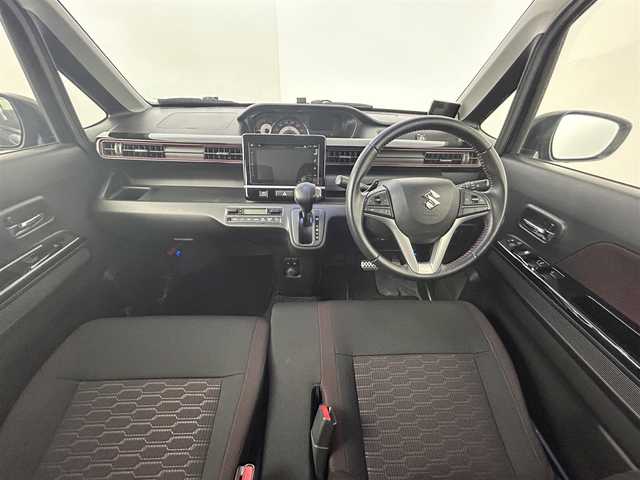 スズキ ワゴンＲ スティングレー HYBRID T 道央・札幌 2017(平29)年 10.8万km ブルーイッシュブラックパール3 ・ワンオーナー/・4WD/・ターボ車/・純正ナビ/　CD/DVD/BT/フルセグ/・全方位カメラ/・衝突軽減ブレーキ/・レーンアシスト/・横滑り防止/・クルーズコントロール/・ヘッドアップディスプレイ/・アイドリングストップ/・革巻きステアリング/・パドルシフト/・ステアリングスイッチ/・運転席/助手席シートヒーター/・オートライト/・フォグランプ/・電動格納ウィンカーミラー/・取説・保証書あり