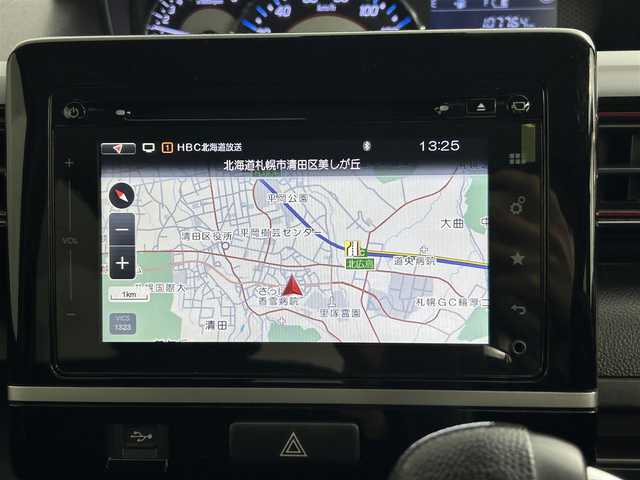 スズキ ワゴンＲ スティングレー HYBRID T 道央・札幌 2017(平29)年 10.8万km ブルーイッシュブラックパール3 ・ワンオーナー/・4WD/・ターボ車/・純正ナビ/　CD/DVD/BT/フルセグ/・全方位カメラ/・衝突軽減ブレーキ/・レーンアシスト/・横滑り防止/・クルーズコントロール/・ヘッドアップディスプレイ/・アイドリングストップ/・革巻きステアリング/・パドルシフト/・ステアリングスイッチ/・運転席/助手席シートヒーター/・オートライト/・フォグランプ/・電動格納ウィンカーミラー/・取説・保証書あり