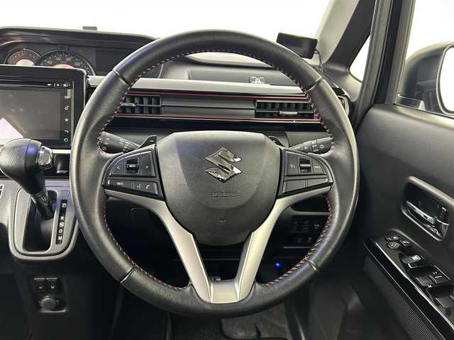 スズキ ワゴンＲ スティングレー HYBRID T 道央・札幌 2017(平29)年 10.8万km ブルーイッシュブラックパール3 ・ワンオーナー/・4WD/・ターボ車/・純正ナビ/　CD/DVD/BT/フルセグ/・全方位カメラ/・衝突軽減ブレーキ/・レーンアシスト/・横滑り防止/・クルーズコントロール/・ヘッドアップディスプレイ/・アイドリングストップ/・革巻きステアリング/・パドルシフト/・ステアリングスイッチ/・運転席/助手席シートヒーター/・オートライト/・フォグランプ/・電動格納ウィンカーミラー/・取説・保証書あり