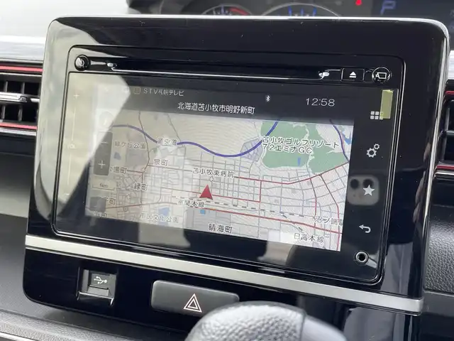 スズキ ワゴンＲ スティングレー HYBRID T 道央・札幌 2017(平29)年 10.8万km ブルーイッシュブラックパール3 登録時走行距離107772ｋｍ/　４　Ｗ　Ｄ　/寒冷地仕様/ターボ車/純正メモリナビ（CD/DVD/FM/AM/BT/USB)/フルセグ(走行中視聴可)/バックカメラ/全周囲カメラ/アイドリングストップ/ウィンカーミラー/クルーズコントロール（追従走行なし）/プッシュスタート/MTモード付AT/パドルシフト/ベンチシート/純正フロアマット/シートヒーター（運転席/助手席）/横滑り防止装置/レーンキープアシスト/盗難防止装置/オートライト/オートマチックハイビーム/衝突軽減ブレーキ/フォグランプ/ステアリングスイッチ/革巻きステアリング/イルミネーションコントロール/ヘッドアップディスプレイ/電動格納ミラー/積込夏タイヤ（純正AW/165/55/R15/21年製/溝4ｍｍ）