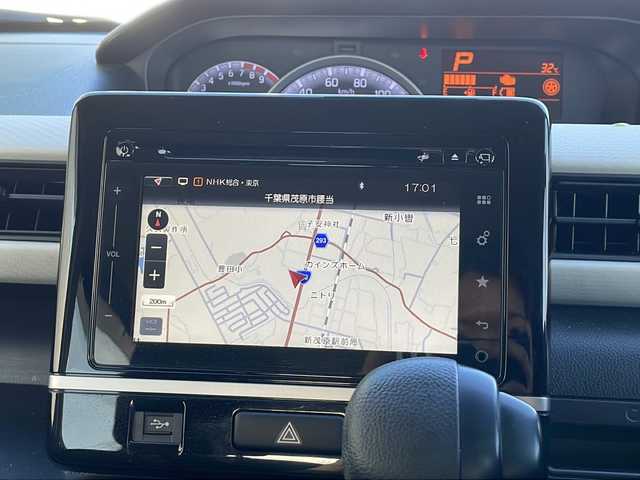 スズキ ワゴンＲ HYBRID FX 千葉県 2017(平29)年 7.2万km ブルーイッシュブラックパール3 ４ＷＤ　ナビ　全方位カメラ　ヘッドアップディスプレイ　シートヒーター　フルセグＴＶ　ＥＴＣ　ＢＴ　衝突被害軽減ブレーキ　純正マット　プッシュスタート　スマートキー　オートライト 外アルミホイール