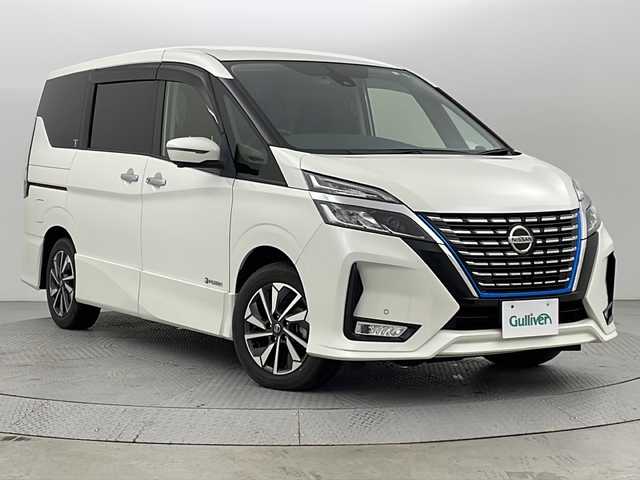 日産 セレナ e－パワー ハイウェイスター V 新潟県 2020(令2)年 0.6万km ブリリアントホワイトパール プロパイロット/純正フリップダウンモニター/純正10インチSDナビ/(AM/FM/CD/Blu-ray/AppleCarPlay/Bluetooth//AndroidoAuto/フルセグ)/全方位モニター/前方ドライブレコーダー/両側パワースライドドア/インテリジェンスクルーズコントロール/前席シートヒーター/純正16インチアルミホイール/ブラインドスポットモニター/ドアバイザー/純正フロアマット/スマートキー/ETC