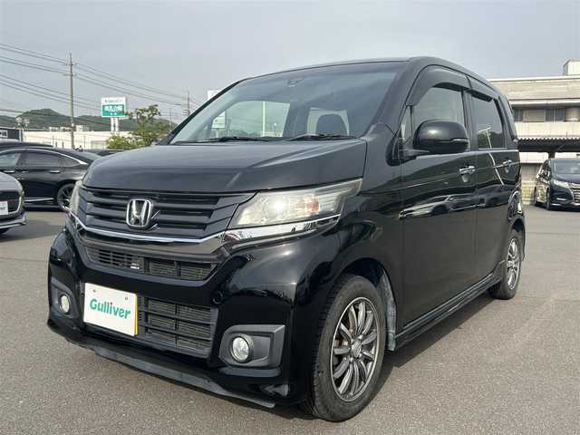 ホンダ Ｎ ＷＧＮ カスタム G Aパッケージ 岡山県 2014(平26)年 6.6万km スマートブラック 衝突被害軽減システム/ドライブレコーダー/クルーズコントロール　/バックカメラ　/横滑り防止装置　/盗難防止装置　/純正アルミホイール　/USB入力端子　/ETC /カーテンエアバック　/オートライト　/Bluetooth