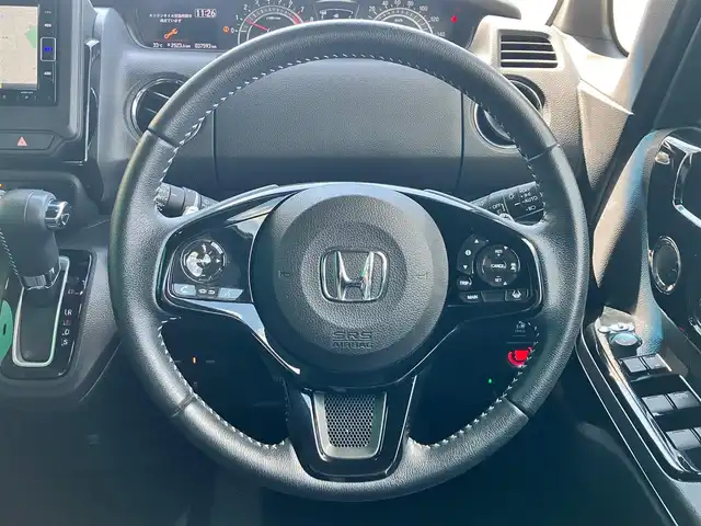 ホンダ Ｎ ＢＯＸ カスタム L ターボ 静岡県 2021(令3)年 3.8万km クリスタルブラックパール エンジンスタートボタン/取扱説明書/パワーステアリング/パワーウィンドウ/パドルシフト/アイドリングストップ/スマートキー/スペアキー1本/オートエアコン/クルーズコントロール/USB入力端子/純正ETC2.0/バックカメラ/純正ナビ（CD/DVD/BT/フルセグ）/純正ドライブレコーダー前後/ベンチシート/純正フロアマット/ハーフレザーシート/D席N席シートヒーター/両側パワースライドドア/純正アルミホイール/ABS/横滑り防止装置/コーナーセンサー/レーンキープアシスト/盗難防止装置/オートライト/オートマチックハイビーム/LEDヘッドライト/W+サイドエアバック/衝突軽減システム/カーテンエアバック/ホンダセンシング/電動パーキングブレーキ