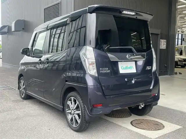 日産 デイズ ルークス ハイウェイスター Gターボ 大分県 2017(平29)年 8.6万km プレミアムパープルP プッシュスタート/スマートキー×２/アラウンドビューモニター/純正ナビ(MM517D-W)/両側パワースライドドア/フォグランプ/衝突軽減ブレーキ/ステアリングスイッチ/クルコン/純正ドアバイザー/純正フロアマット/ドラレコ/ETC