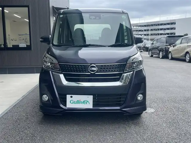 日産 デイズ ルークス ハイウェイスター Gターボ 大分県 2017(平29)年 8.6万km プレミアムパープルP プッシュスタート/スマートキー×２/アラウンドビューモニター/純正ナビ(MM517D-W)/両側パワースライドドア/フォグランプ/衝突軽減ブレーキ/ステアリングスイッチ/クルコン/純正ドアバイザー/純正フロアマット/ドラレコ/ETC