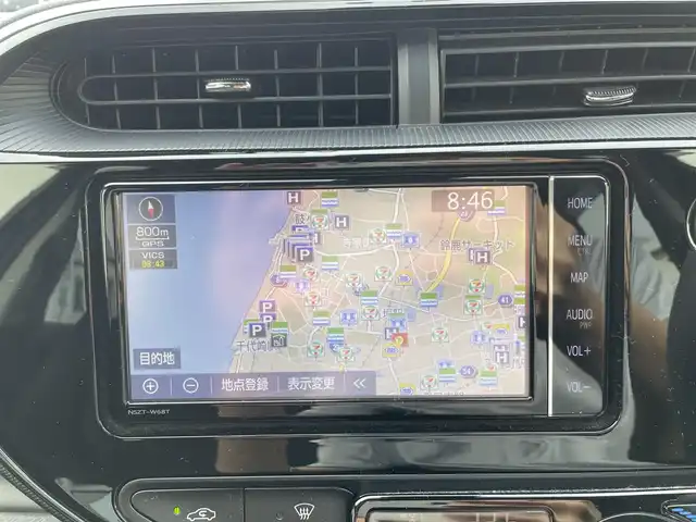 トヨタ アクア 三重県 2019(令1)年 12.5万km ダークブルーマイカ 登録時124570km/禁煙車/純正ナビ/（AM/FM/TV/Bluetooth）/フルセグTV/バックカメラ/ビルトインETC/ステアリングスイッチ/オートライト/プリクラッシュセーフティ/レーンディパーチャーアラート/コーナーセンサー/純正フロアマット/純正アルミ/プッシュスタート/スペアキー