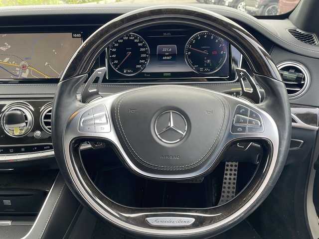 メルセデス・ベンツ Ｓ４００ ハイブリッド エクスクルーシブ 山口県 2014(平26)年 6.9万km パール 純正ナビ　/全方位カメラ　/サンルーフ　/電動リアゲート　/黒レザーシート　/全席シートヒーター　/Burmesterサウンドシステム　/レーダーセーフティ/クルーズコントロール/前席パワーシート　/レーンアシスト　/ドライブレコーダー　/ビルトインETC/純正フロアマット