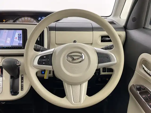 ダイハツ ムーヴ キャンバス G メイクアップ リミテッド　SAⅢ 新潟県 2022(令4)年 3.8万km パールホワイトⅢ/ナチュラルベージュマイカメタリック 2トーン スマートキーIII/社外ナビ/Bluetooth/ワンセグTV/アラウンドビューモニター/両側パワースライドドア/シートヒーター/LEDオートライト/オートハイビーム/スマートキー/ETC