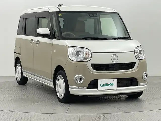 ダイハツ ムーヴ キャンバス G メイクアップ リミテッド　SAⅢ 新潟県 2022(令4)年 3.8万km パールホワイトⅢ/ナチュラルベージュマイカメタリック 2トーン スマートキーIII/社外ナビ/Bluetooth/ワンセグTV/アラウンドビューモニター/両側パワースライドドア/シートヒーター/LEDオートライト/オートハイビーム/スマートキー/ETC