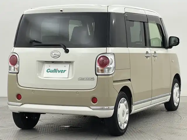 ダイハツ ムーヴ キャンバス G メイクアップ リミテッド　SAⅢ 新潟県 2022(令4)年 3.8万km パールホワイトⅢ/ナチュラルベージュマイカメタリック 2トーン スマートキーIII/社外ナビ/Bluetooth/ワンセグTV/アラウンドビューモニター/両側パワースライドドア/シートヒーター/LEDオートライト/オートハイビーム/スマートキー/ETC