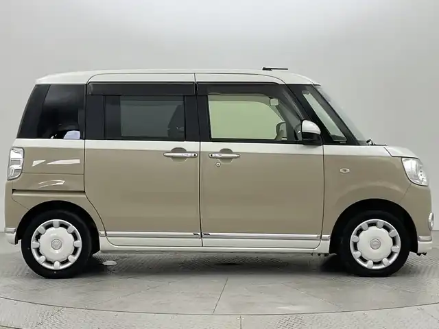 ダイハツ ムーヴ キャンバス G メイクアップ リミテッド　SAⅢ 新潟県 2022(令4)年 3.8万km パールホワイトⅢ/ナチュラルベージュマイカメタリック 2トーン スマートキーIII/社外ナビ/Bluetooth/ワンセグTV/アラウンドビューモニター/両側パワースライドドア/シートヒーター/LEDオートライト/オートハイビーム/スマートキー/ETC