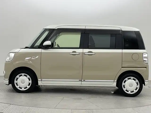 ダイハツ ムーヴ キャンバス G メイクアップ リミテッド　SAⅢ 新潟県 2022(令4)年 3.8万km パールホワイトⅢ/ナチュラルベージュマイカメタリック 2トーン スマートキーIII/社外ナビ/Bluetooth/ワンセグTV/アラウンドビューモニター/両側パワースライドドア/シートヒーター/LEDオートライト/オートハイビーム/スマートキー/ETC