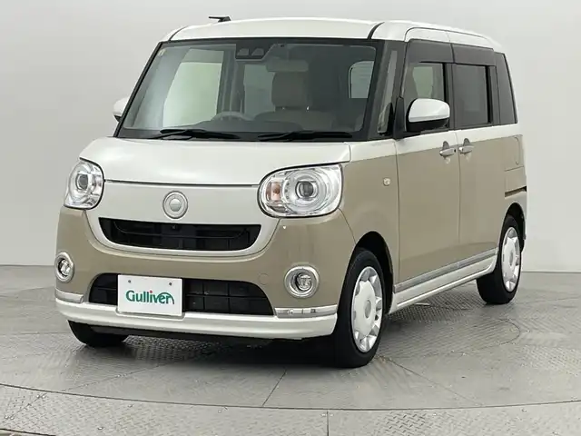 ダイハツ ムーヴ キャンバス G メイクアップ リミテッド　SAⅢ 新潟県 2022(令4)年 3.8万km パールホワイトⅢ/ナチュラルベージュマイカメタリック 2トーン スマートキーIII/社外ナビ/Bluetooth/ワンセグTV/アラウンドビューモニター/両側パワースライドドア/シートヒーター/LEDオートライト/オートハイビーム/スマートキー/ETC