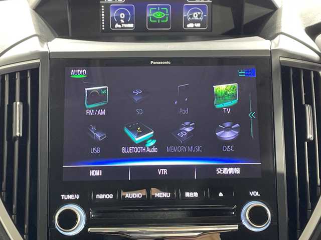 スバル フォレスター ハイブリッド アドバンス 神奈川県 2019(平31)年 5.5万km 黒 純正8型/　　フルセグ、AMFM、BTA、CD、DVD、SD、ipod、メモリーM、USB/前席パワーシート/ハーフレザーシート/バックカメラ/パドルシフト/リアソナー/社外前後ドラレコ/革巻きステアリング/社外ビルトインETC