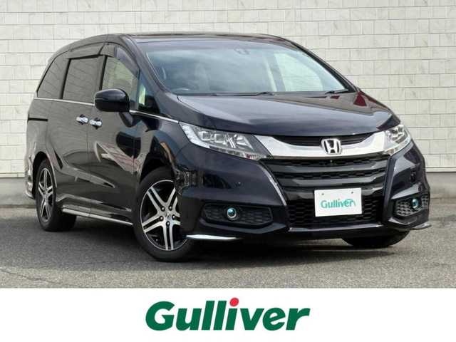 ホンダ オデッセイ アブソルート 20thアニバーサリー 山口県 2014(平26)年 3.4万km プレミアムヴィーナスブラックP 純正8型ナビ フルセグTV CD DVD BT/純正フリップダウンモニター/衝突被害軽減ブレーキ/クルーズコントロール/コーナーセンサー/両側パワースライドドア/パワーシート/ビルトインETC/LEDオートヘッドライト/フォグライト/スマートキー 2個/パドルシフト/W サイド カーテン エアバッグ/横滑り防止/アイドリングストップ/禁煙車