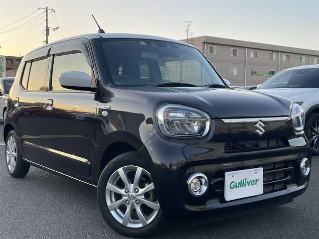 スズキ アルト ハイブリッドX 広島県 2022(令4)年 2.3万km アーバンブラウンパールメタリック 2トーン ワンオーナー/純正ナビ/　【CD/DVD/BT/フルセグTV】/衝突被害軽減ブレーキ/車線逸脱警報/車線逸脱警制御/横滑り防止/ETC/オートライト/純正LEDライト/フォグランプ/スマートキー/プッシュスタート/アイドリングストップ/純正アルミホイール 14インチ/ドアバイザー/ウインカーミラー/純正フロアマット/新車時整備手帳（保証書）/取扱説明書