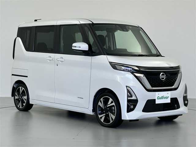 日産 ルークス HWS Gターボ プロパイロットED 岐阜県 2021(令3)年 6.5万km ホワイトパール プロパイロット/純正9インチナビ/（Bluetooth/フルセグTV/CD/DVD）/アラウンドビューモニター/純正ドライブレコーダー/両側パワースライドドア/電動パーキングブレーキ/革巻きステアリング/ステアリングスイッチ/ハンズフリーパワードア/純正フロアマット/LEDヘッドライト/フォグランプ/プッシュスタート/スマートキー