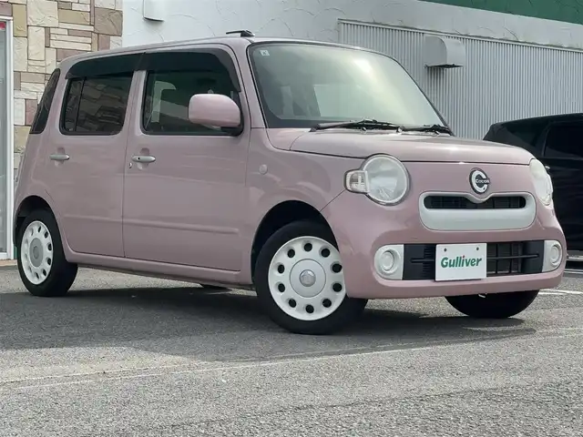 ダイハツ ミラ ココア X 徳島県 2015(平27)年 4万km ムースピンクパール 社外ナビ(MDV-D304)/(AM・FM/CD/ワンセグ/AUX)/スマートキー/オートエアコン/社外フロアマット/ハロゲンヘッドライト/ABS/Wエアバッグ/パワーステアリング/パワーウィンドウ/電動格納ドアミラー/アイドリングストップ